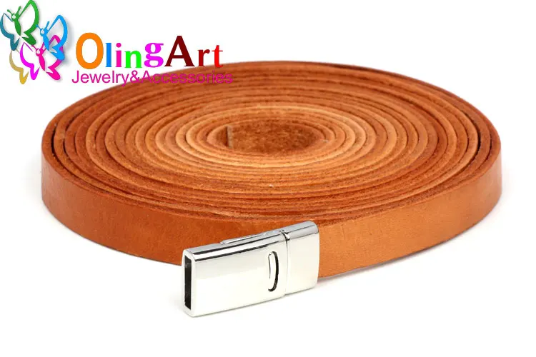 OlingArt 10*2 мм 1 ярд/лот несколько цветов плоская кожаная веревка/Шнуры DIY ожерелье браслет серьги колье ювелирные изделия изготовление новых