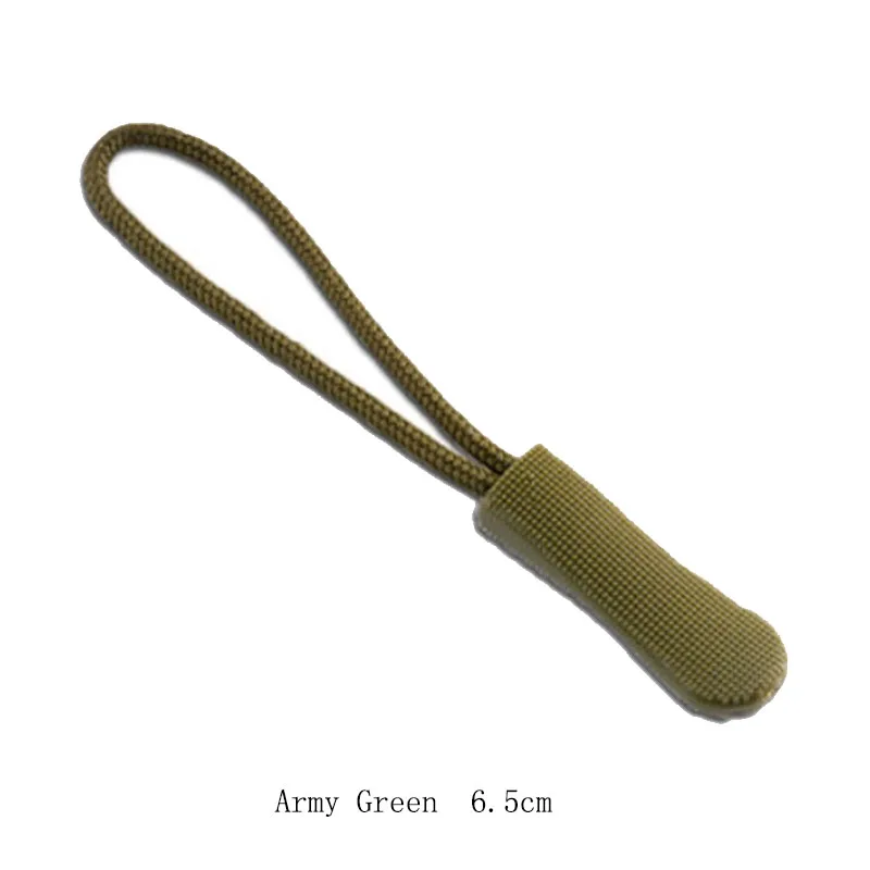 Army green Рюкзак одежда резиновая молния Веревка концы застежка-молния Пряжка для принадлежности для одежды/сумок 5 шт - Цвет: Army green