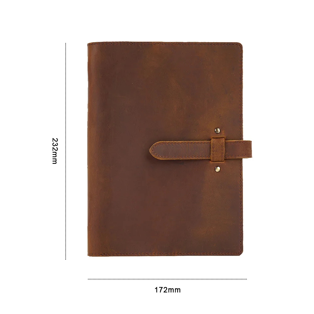 Brown A5 Handnote, винтажный блокнот из натуральной кожи, А5, личный А6, А7, Дневник для путешествий, дневник, планировщик, блокнот, для школы, подарок на день рождения - Цвет: Brown A5