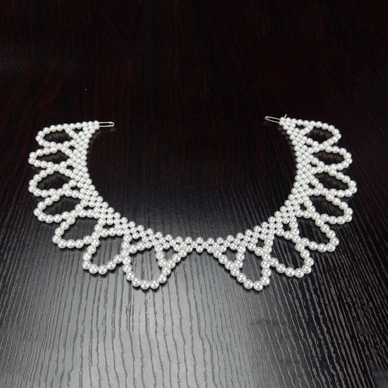Этнический тканый Бисероплетение Поддельный Воротник имитация жемчуга