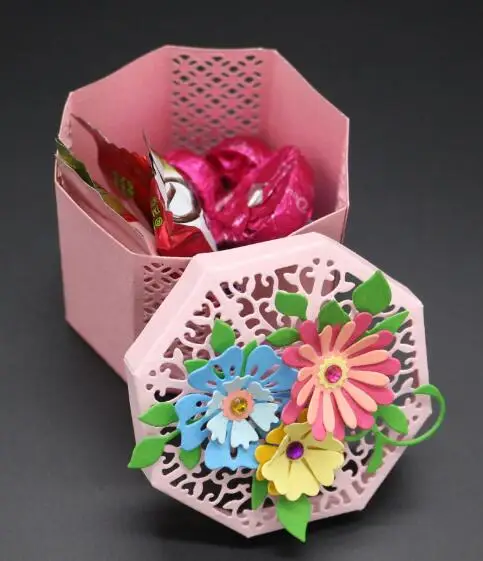 20.7x14.1cm YINISE металлические режущие штампы для трафареты для скрапбукинга ящик коробка цветок DIY открытки в альбом украшения тиснение Складная матрица вырезы вырезать умирают плесень Записки бумага ремесло нож плесень лезвие - Цвет: 20.7x14.1cm