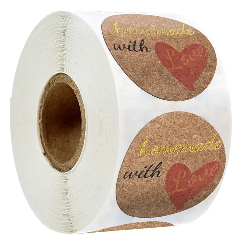 

Круглые клейкие наклейки уплотнение упаковка домашний с любовью этикетки коробки украшения