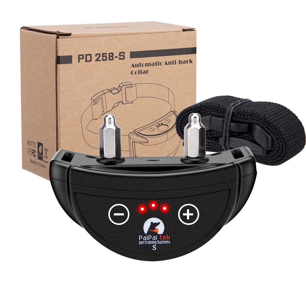 

Pet Dog Training Collar Anti Bark Control Collar Automatic Effective Rechargeable Dog Bark Collars 5 Anti-Barking Training Modes