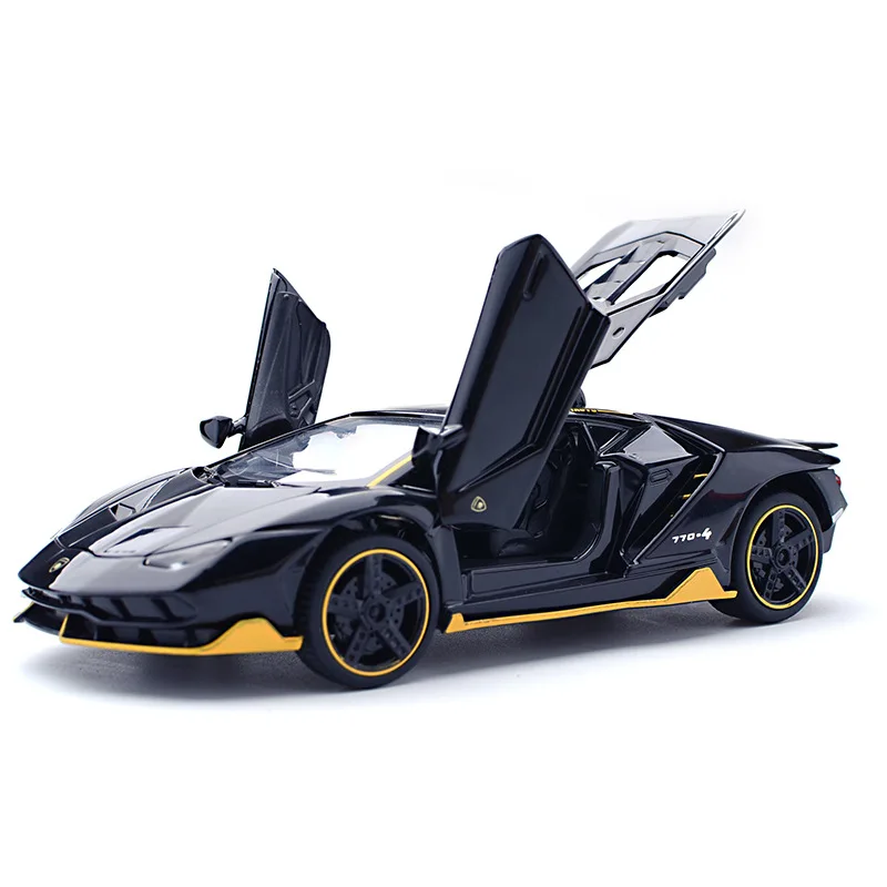1:32 литая спортивная машина Centenario черная высокий симулятор металлическая модель
