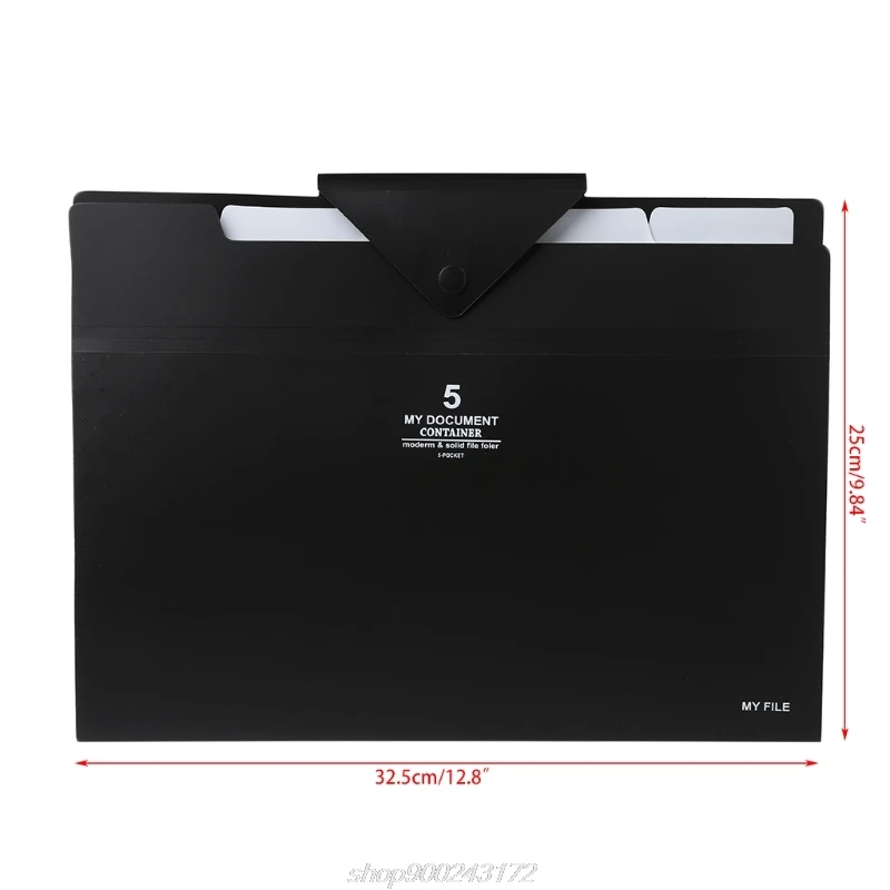 

5 layer Expanding File Folder Organ Bag A4 Organizer Paper Hold Document Folder A12 21 Dropship