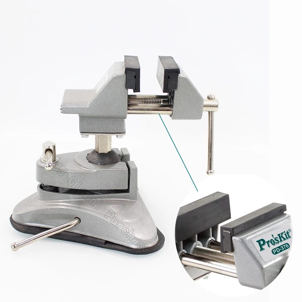 Suction cup Dowel Jig holding pliers pro'skit PD-376 360 ° fixing circuit board wood engraving electronic service tools | Инструменты