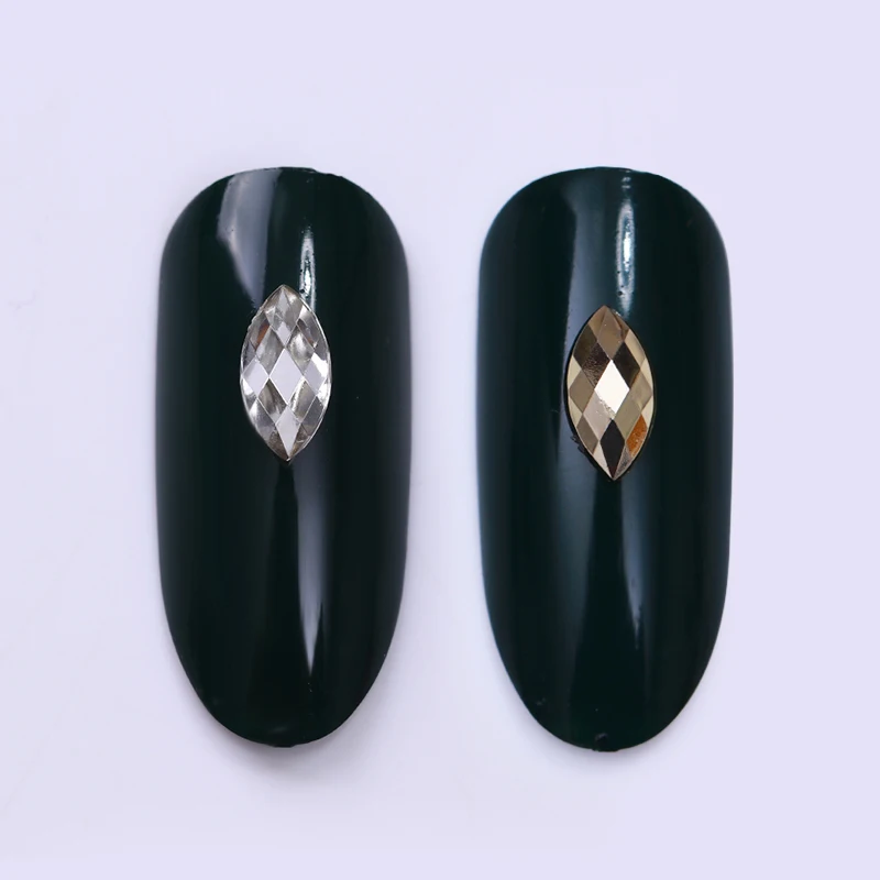 1 Box Nail Rhinestone Water Drop Gold Clear Opal Silver Colorful Sharp Bottom Resin 3D Art DIY Decoration in Wheel | Красота и
