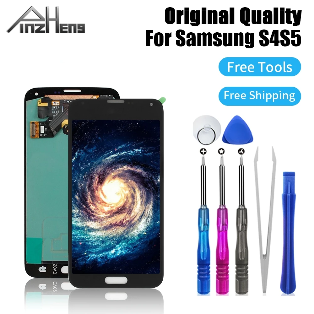 PINZHENG LCD для Samsung Galaxy S4 S5 GT i9505 i9500 G900P G900T G900V сенсорный экран дисплей дигитайзер