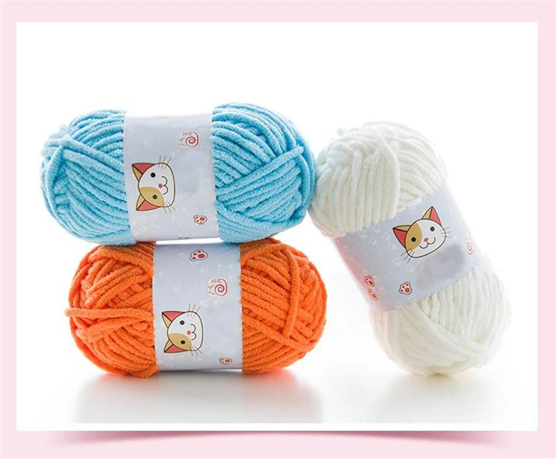 1Pc Diy Knitting Coarse Wool Yarn Medium Thick Thread DIY Craft Knit Sweater Scarf Hat Threads Supplies | Дом и сад
