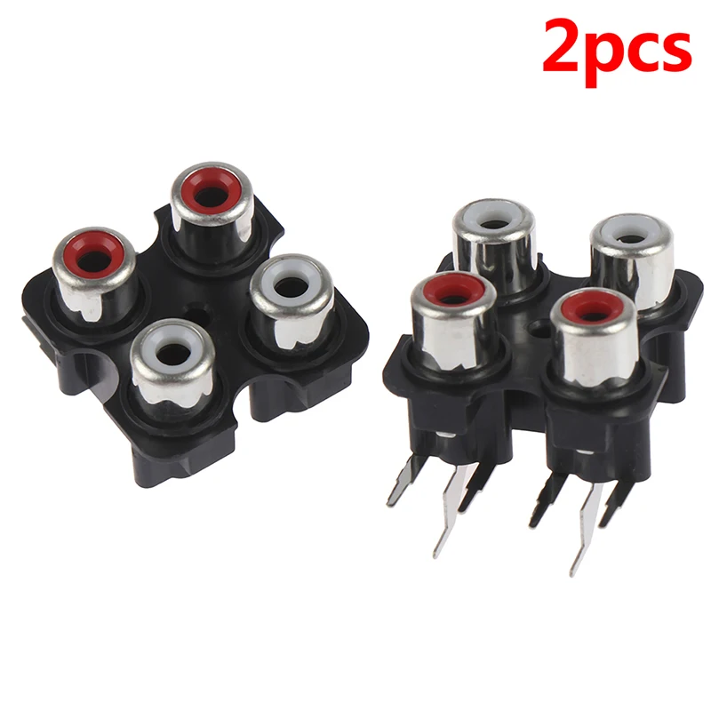 

2 шт. 4way 6Pin RCA Женский аудио-видео разъем AV концентрический разъем