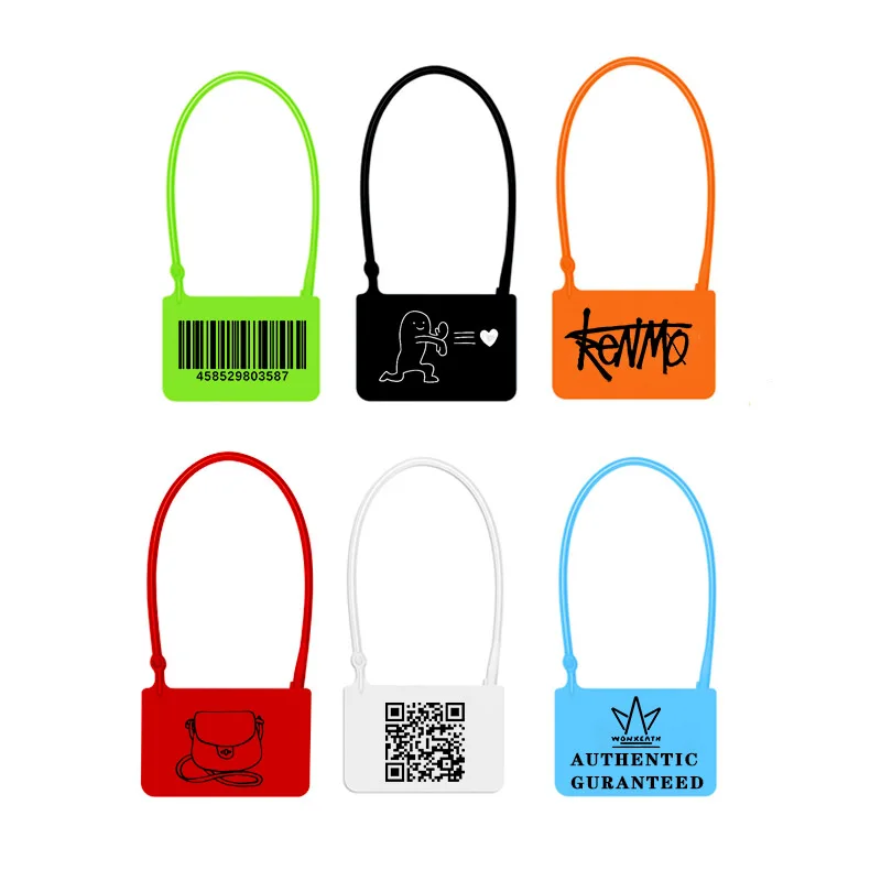 1000 шт Заказные этикетки для одежды одноразовые пластиковые замки защитные