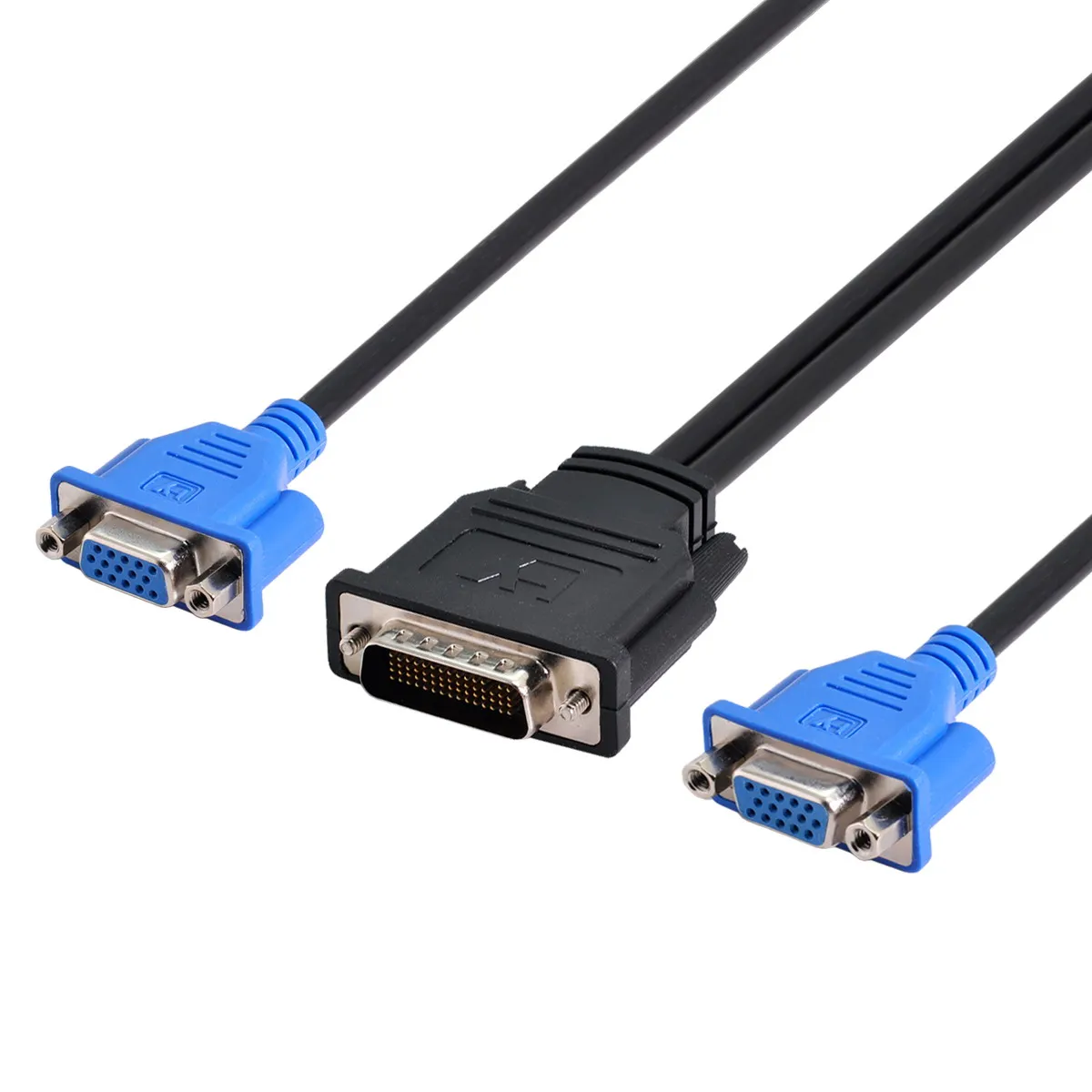 

Удлинительный кабель-разветвитель Zihan CY DMS-59pin (штекер)/2 15-контактных разъема VGA RGB (разъем), для видеокарты, ПК