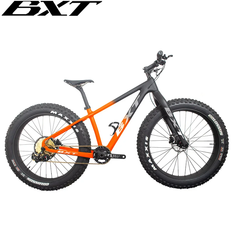 2021 NEW Full Carbon Bike snow carbon fat bike Axle Thru Rear space 197mm 26*4.8 tires Snow Complete 4.8tire Carbon Bicycle