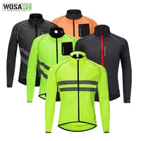 wosawe ultralight mens cycling windbreaker reflective jacket windproof bike jacket water resistant mtb road bicycle long jersey