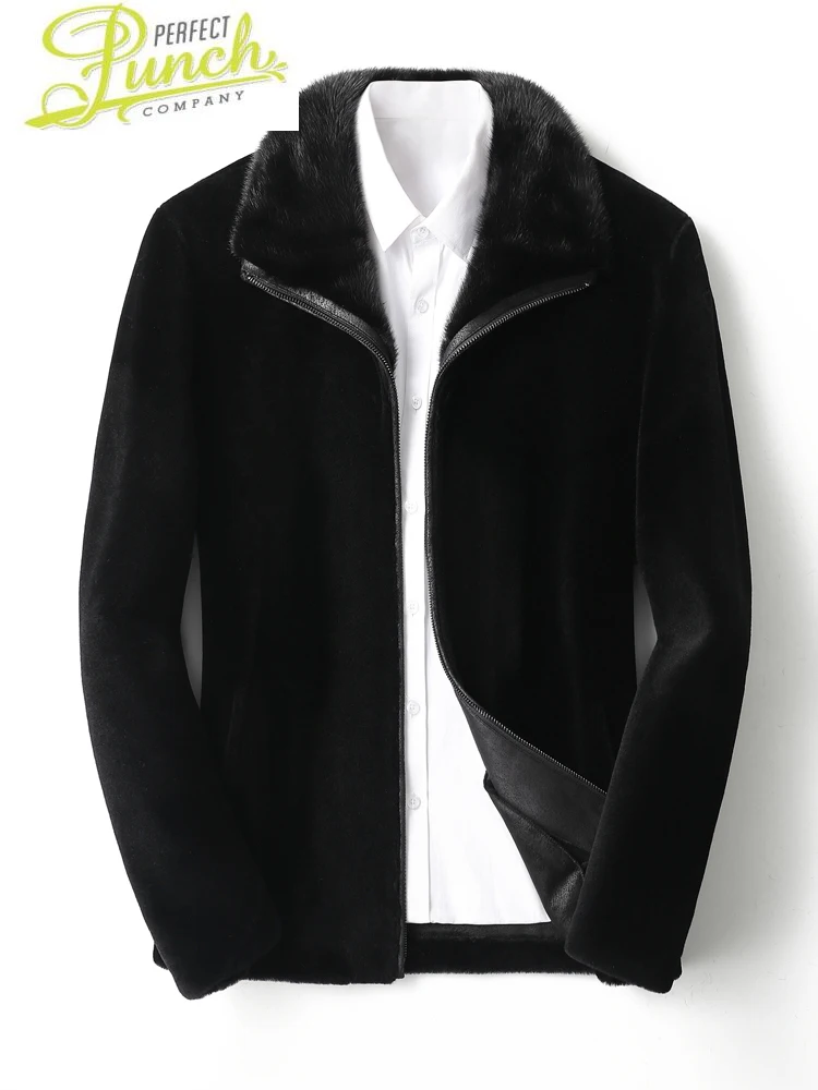 

Jacket Men Winter Coat Mens Men's Clothing Real Mink Fur Collar Coats 6XL Jackets Male Chaquetas Hombre LXR902