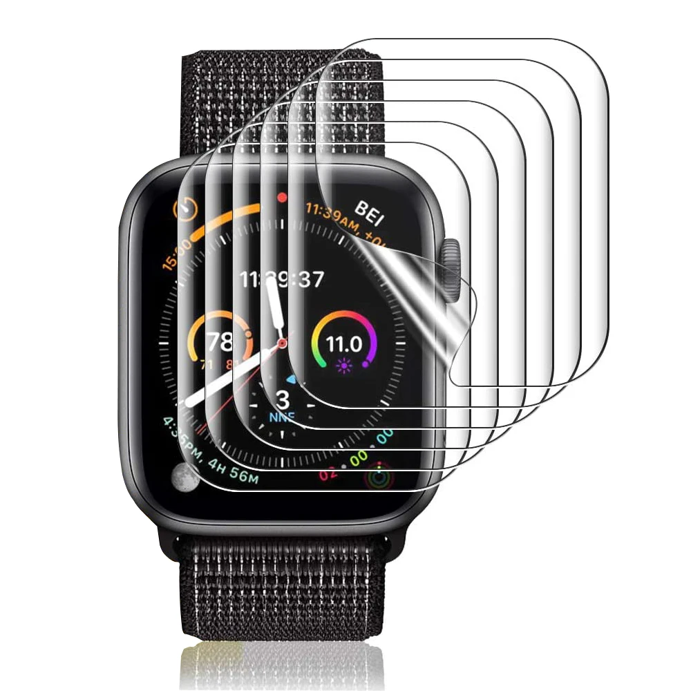 

For Apple Watch 6 SE IWatch 40mm 44mm Screen Protector Series 5 4 Flexible TPU Clear Film Coverage Bubble-Free Anti-Scratch Case