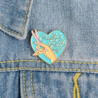 crafty bch enamel pins custom heart shape brooches lapel pin shirt bag pink scissors badge jewelry gift for friends