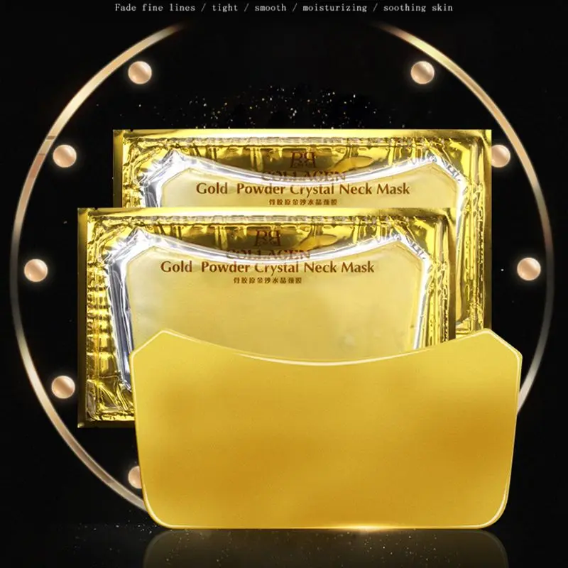 Натуральная растительная эссенция увлажняющая Золотая маска для шеи