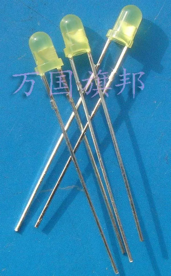 Бесплатная доставка. Светодиодный светильник излучающие диоды 3 мм блонд желтый