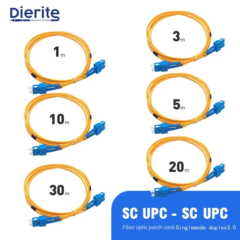 

SC UPC-SC UPC Singlemode Duplex PVC Fiber Optic Patch Cable 3.0mm 9/125um FTTH Fiber Patch Cord Optical Fiber Jumper 3m 10m 30m