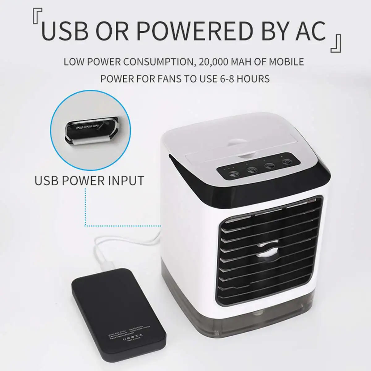 3в1 мини USB портативный кондиционер 7 цветов светодиодный увлажнитель очиститель 3
