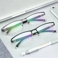 vintage eye protection metal portable myopia glasses ultra light frame reading glasses business eyeglasses