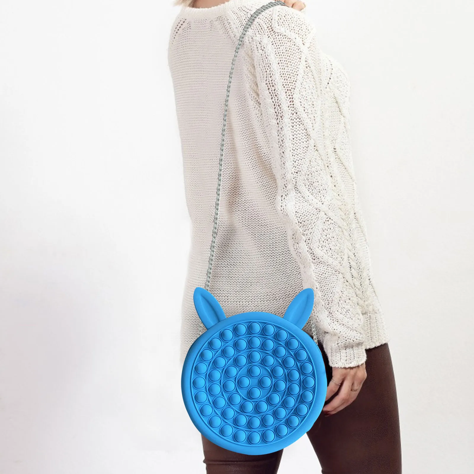 Bolsas de hombro con hoyuelos de descompresi&oacute;n, juguetes antiestr&eacute;s para aliviar el estr&eacute;s, mochila para tabla brinquedos-4