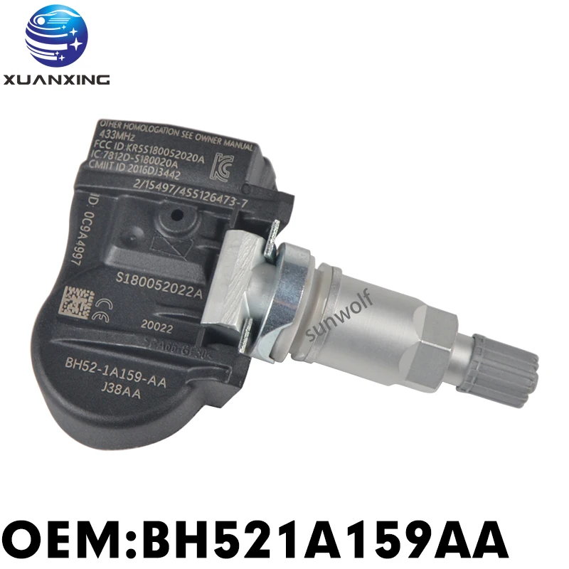 BH521A159AA датчик давления в шинах Система мониторинга TPMS 433 МГц для Land Rover Defender Discovery LR010502 LR003133 LR000591