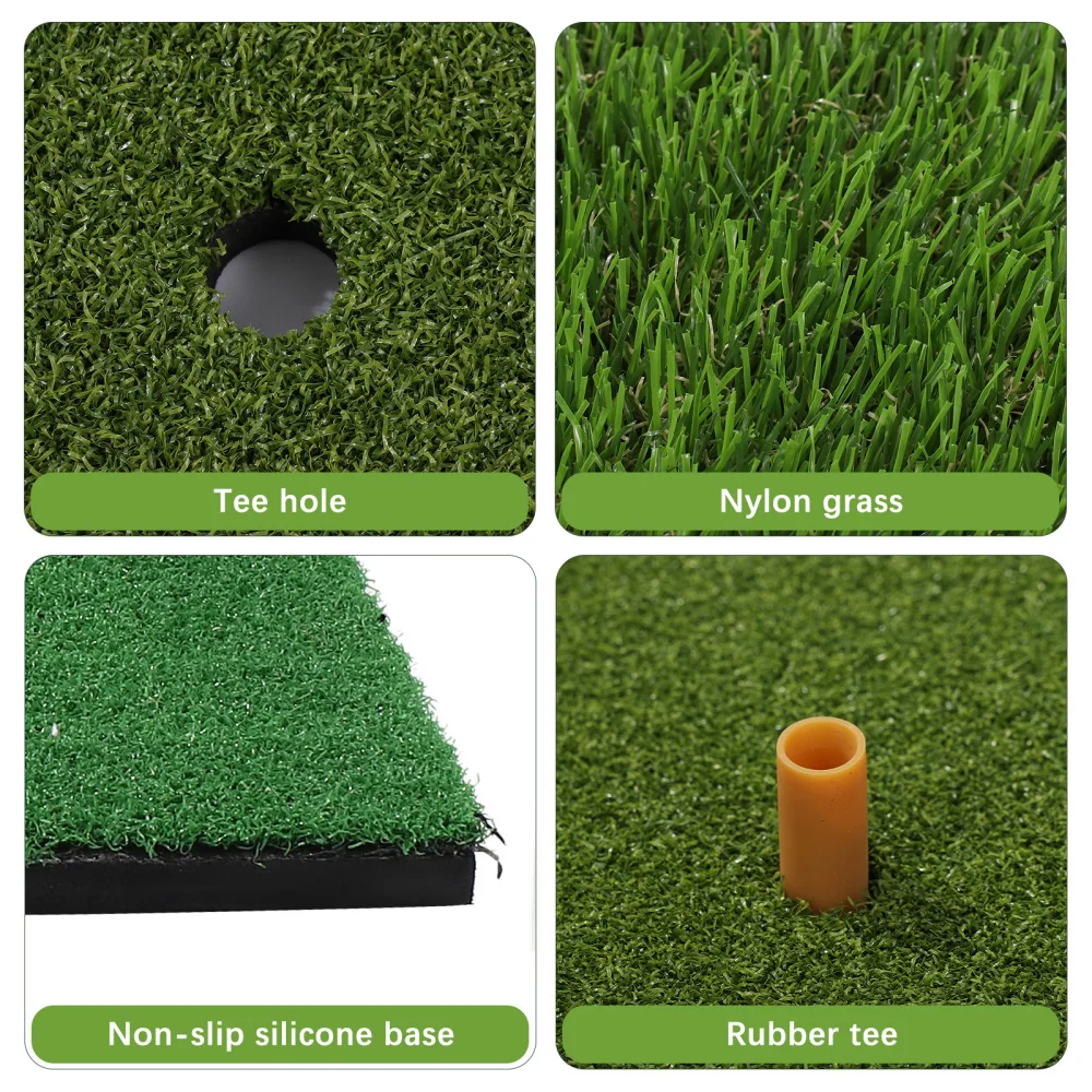 

LIOOBO Practice Mat Portable Swing Mat Hitting Mat and Driving Pad Outdoor Indoor Training Aids (30x60cm)