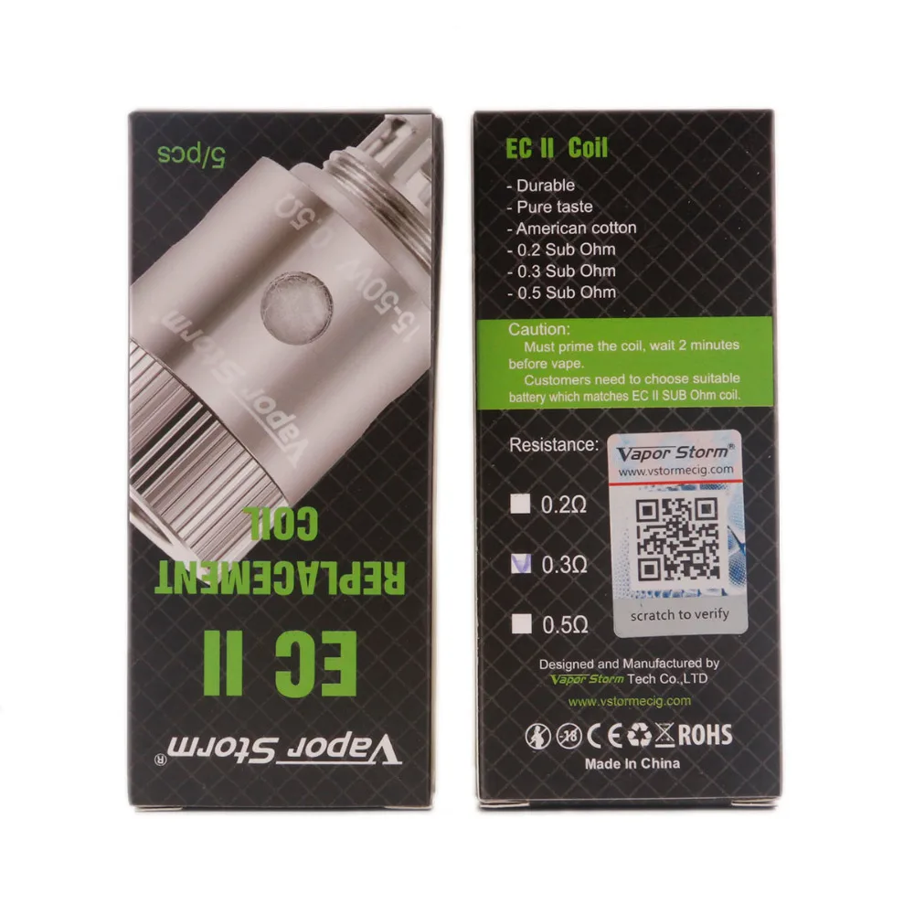 10 шт./лот Vapor Storm EC II катушка для бака подходит II/бак атомайзер электронная