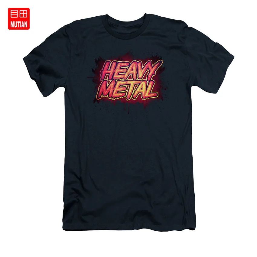 Тяжелый металл Красный брызги опечатка дизайн футболка музыка рок Ботан гранж