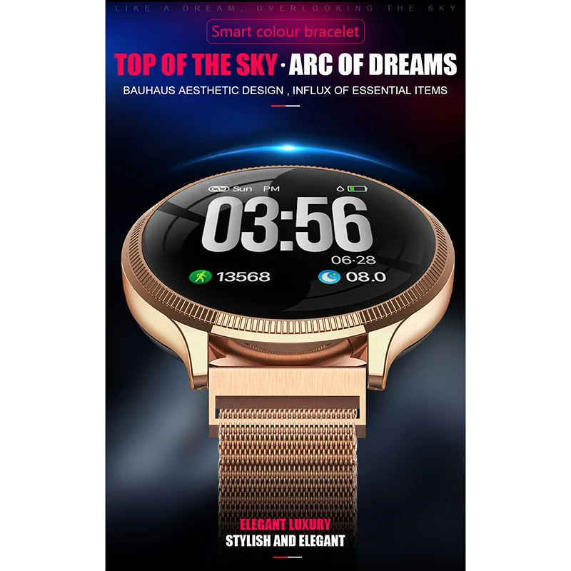 Tiptop смарт-браслет металлический ремешок Смарт-часы монитор артериального