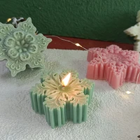3d snowflake decorative aromatic candles durable silicone candle molds christmas wax resin diy handmade mould for soap making