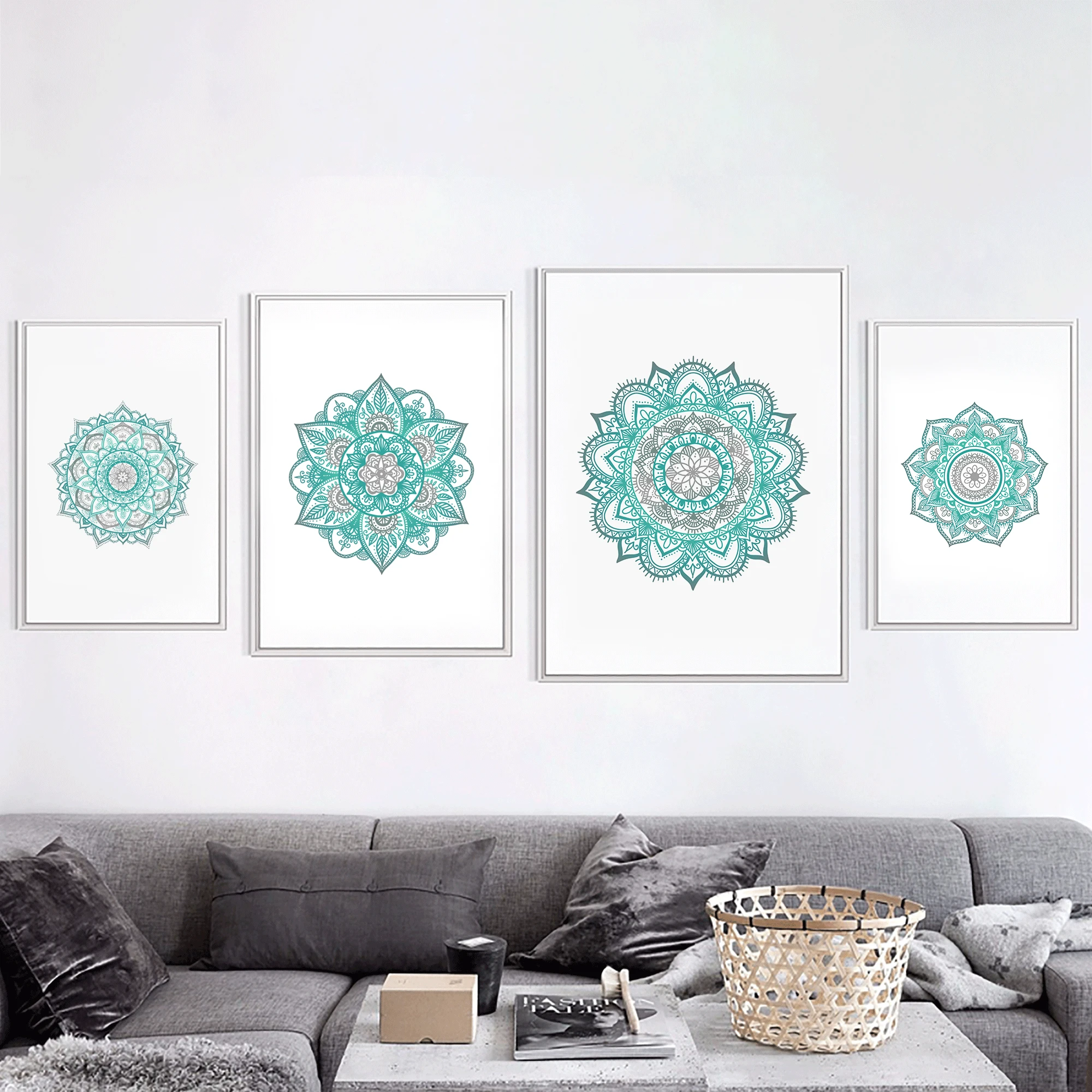 Абстрактные принты для ванной спальни гостиной украшение дома мандала настенное