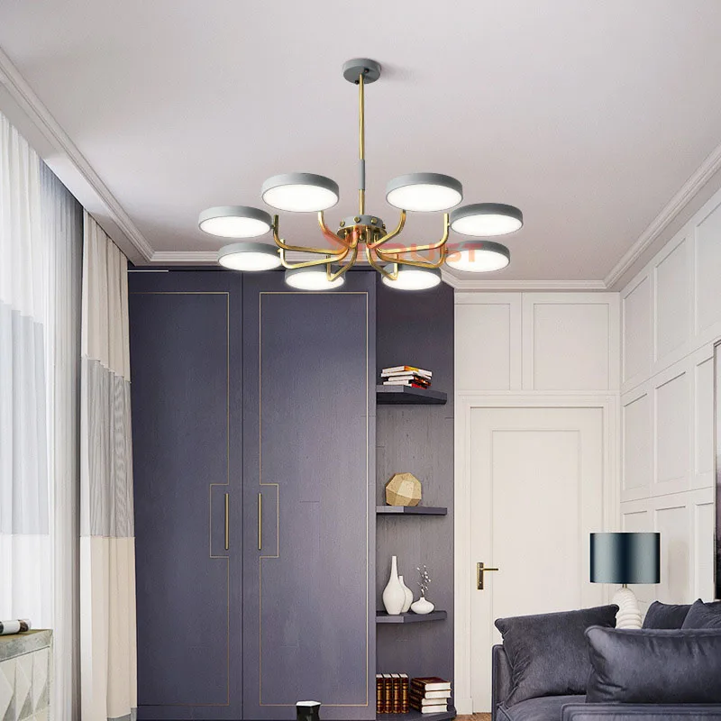 Скандинавская люстра с железным абажуром винтажные светодиодсветодиодный