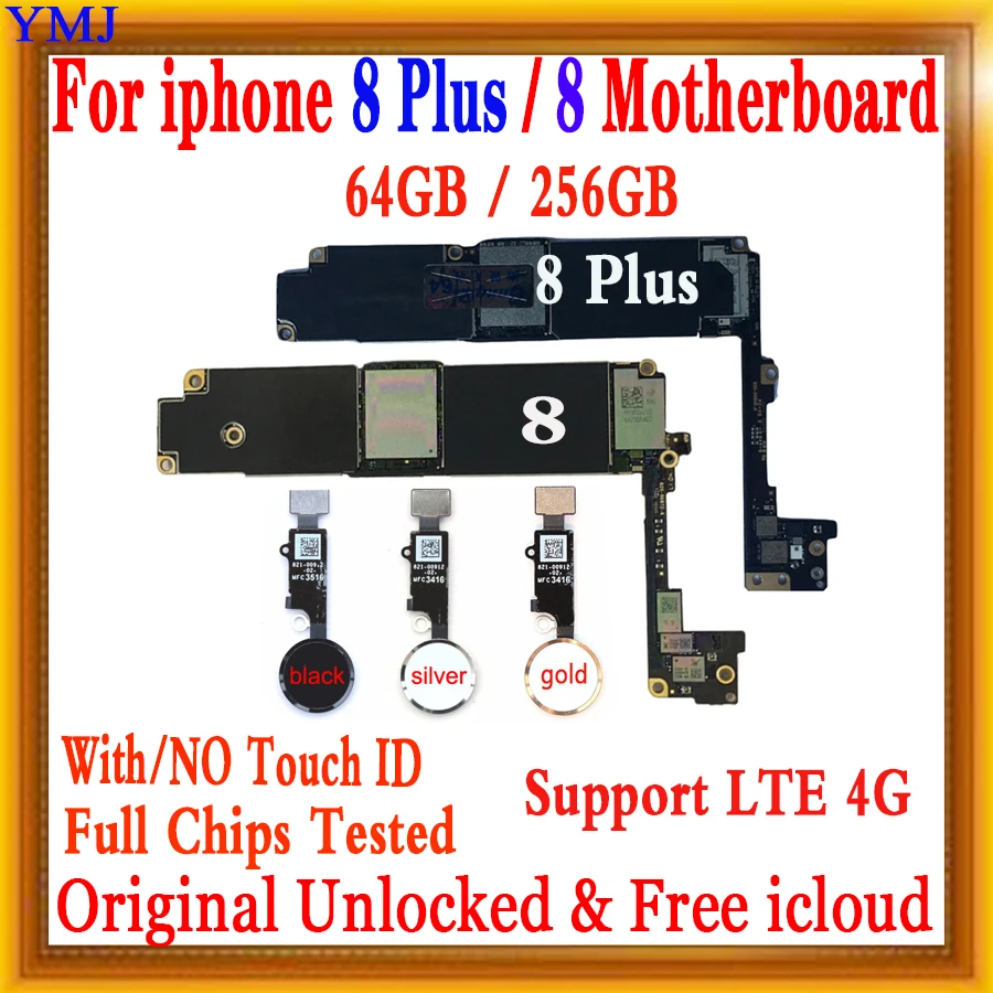 Материнская плата для iPhone 8 Plus 5 дюйма/8 4 7 дюйма с/без Touch ID материнская без учетной