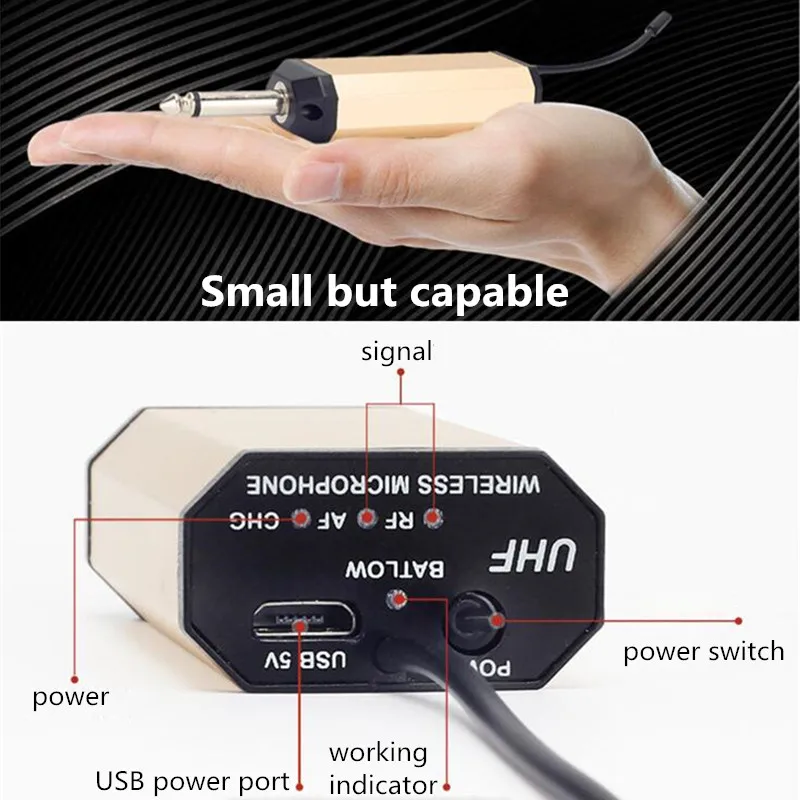 Беспроводной микрофон версия системы UHF A11 для iOS Android сотового телефона