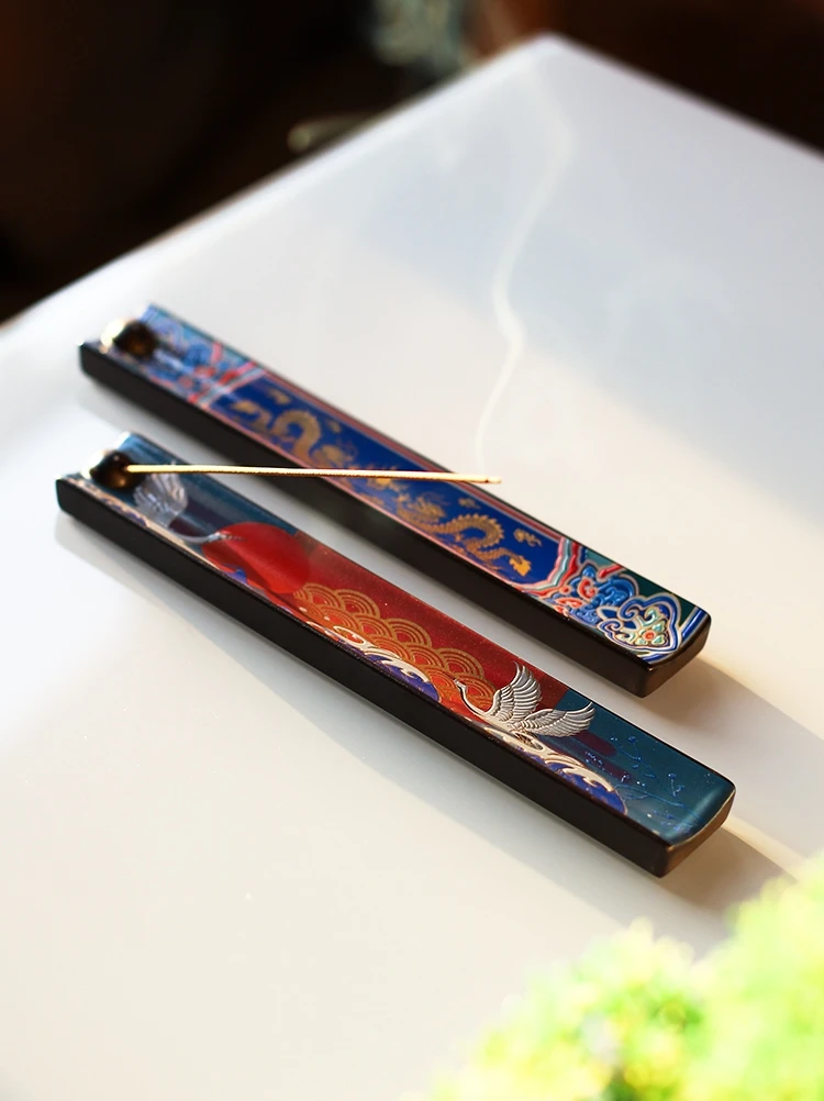 

Ceramic Enamel Hand-Painted Incense Joss-Stick Incense Base Sandalwood Chinese Classical Household Indoor Zen Incense Burner
