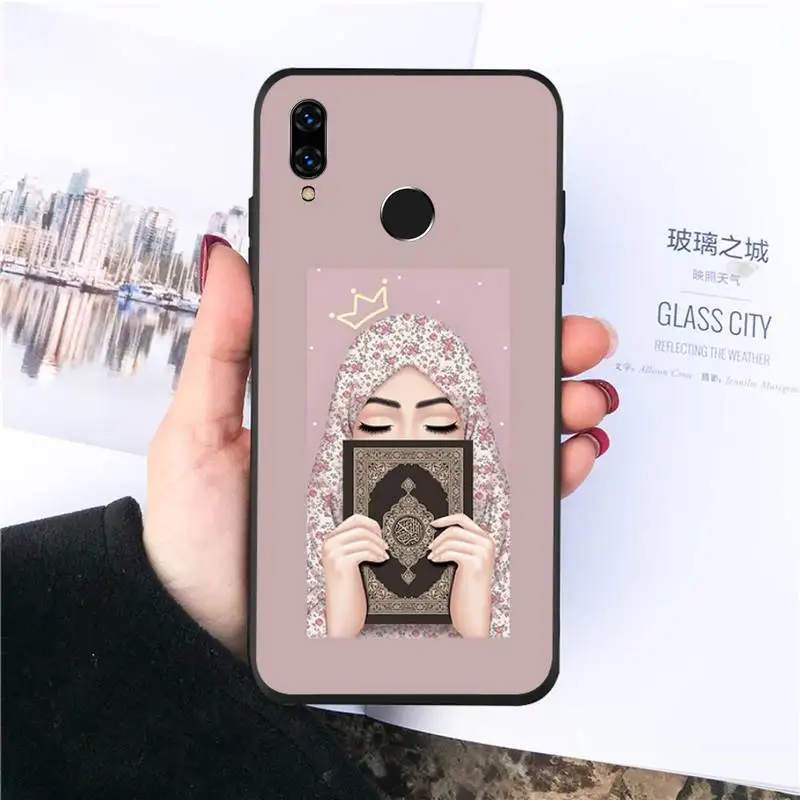 

Muslim Islamic Arabic Hijab Face Gril Phone Case For Huawei honor Mate P 10 20 30 40 Pro 10i 9 10 20 8 x Lite funda coque