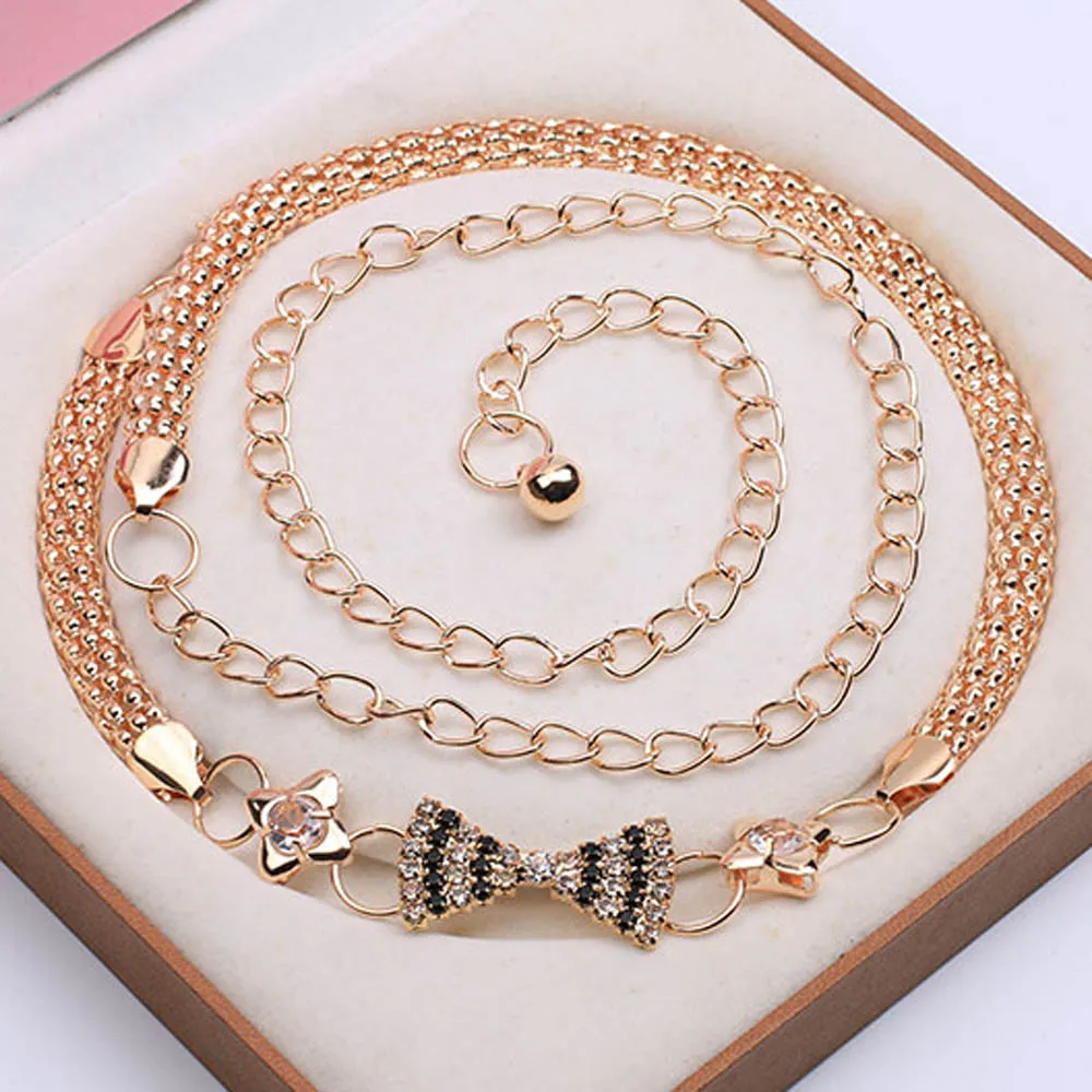 

Gothic Women's Belts Lady Fashion Metal Chain Style Belts For Women Body Chain Dress Accessories Gift Cinturones Para Mujer