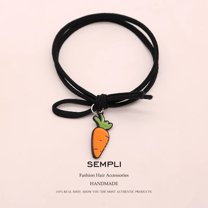 Carrot 11 видов эластичных резинок для волос кролик медведь утенок яйцо для женщин и девочек Детская повязка для волос резинка Пасхальный подарок - Цвет: Carrot