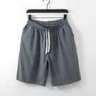 Летние мужские шорты размера плюс 12XL 14XL 10XL 150 кг, льняные хлопковые винтажные повседневные короткие свободные эластичные шорты в китайском стиле
