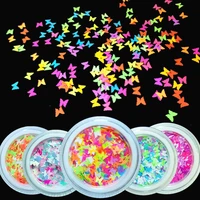 holographic butterfly shape nail art glitter micro laser star flakes 3d silver gold sequins polish manicure nail decoration