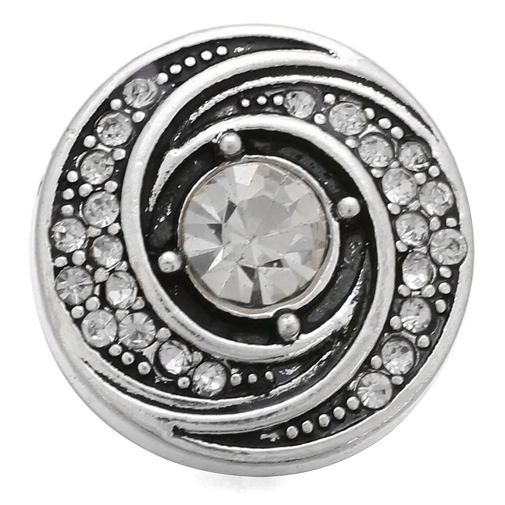 6 шт./лот кнопки-застежки ювелирные изделия белый цветок из горного хрусталя