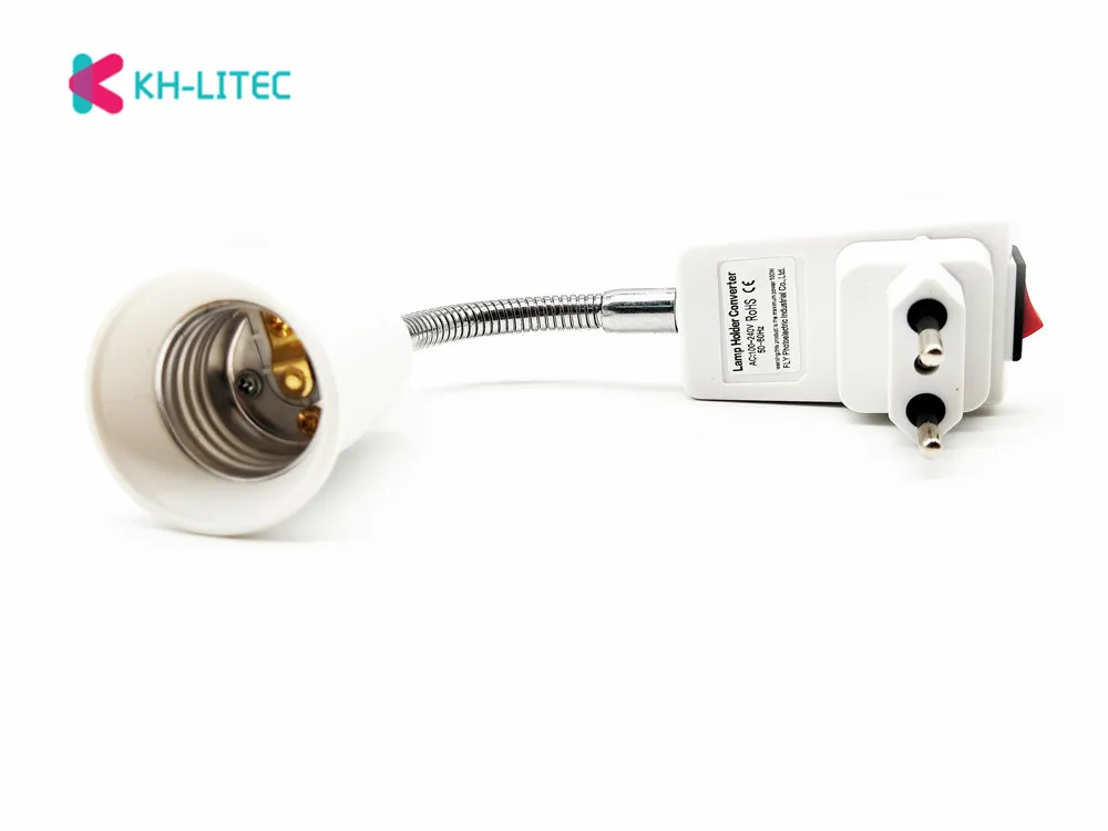 AC 100 240 В E27 20 см Гибкий держатель лампы светильник пы белый гибкий преобразователь