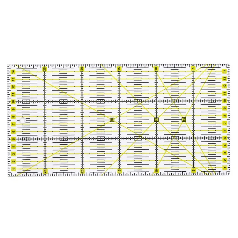 

DIY Clothing Sewing Quilting Tool Rectangle Square Patchwork Sewing Ruler Cutting Ruler Measure For Sewing Dressmaking Design