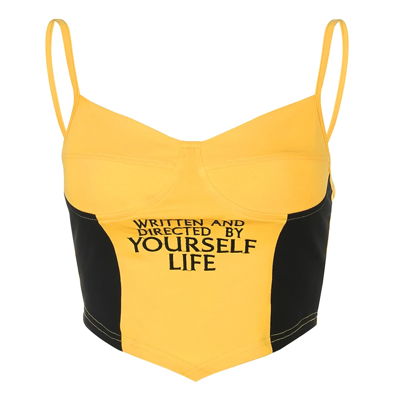 Женский топ на бретелях-спагетти с открытой спиной и V-образным вырезом | Женская