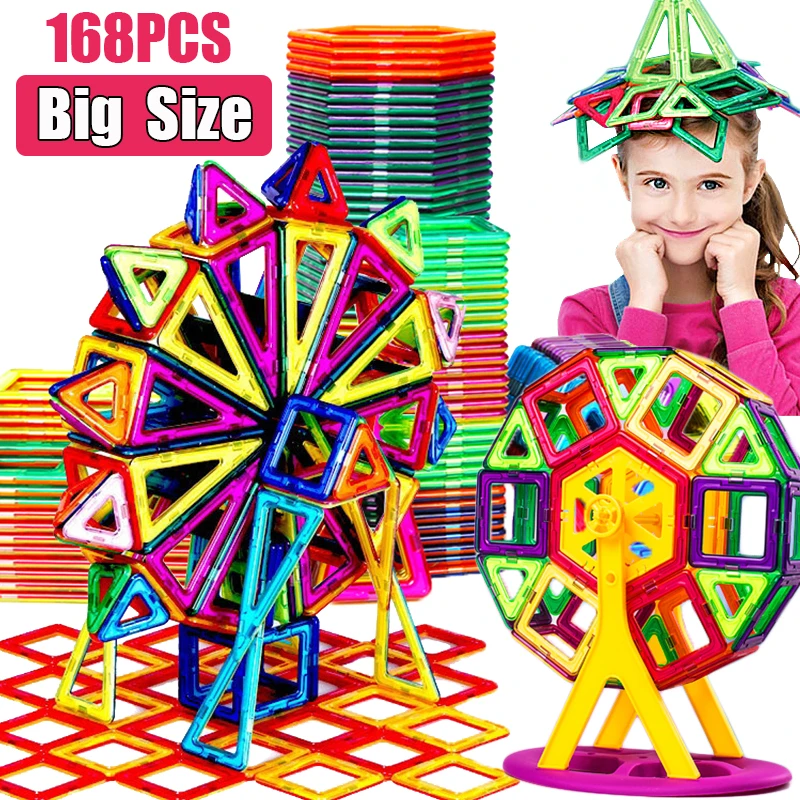 

Mini Magnetic Designer Construction Set Model & Building Toy Plastic Magnetic Blocks Educational Toys For Kids Gifts