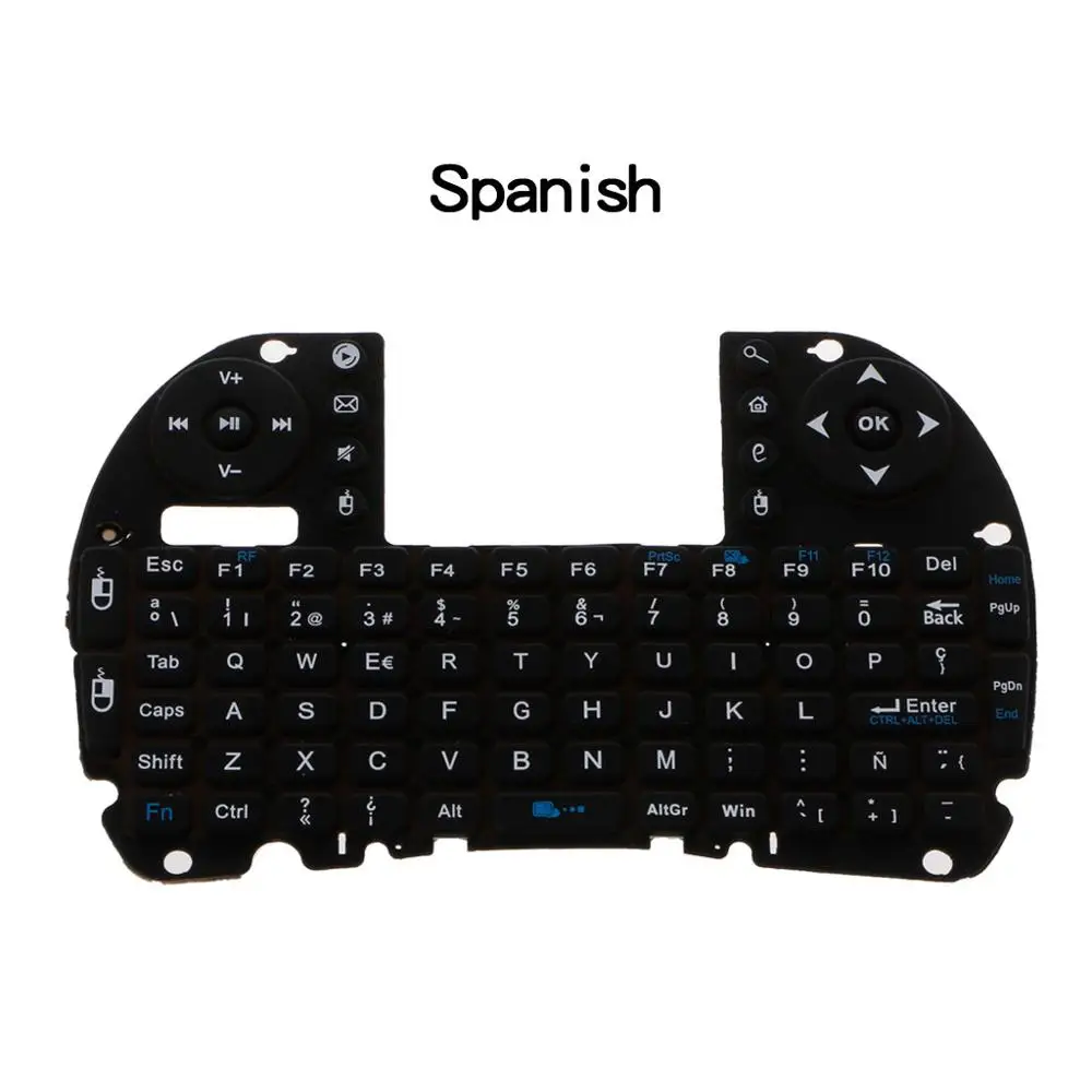 Spanish Русская i8 2,4 ГГц Беспроводная клавиатура Air mouse Touchpad для Android tv BOX PC 95AD - Цвет: Spanish