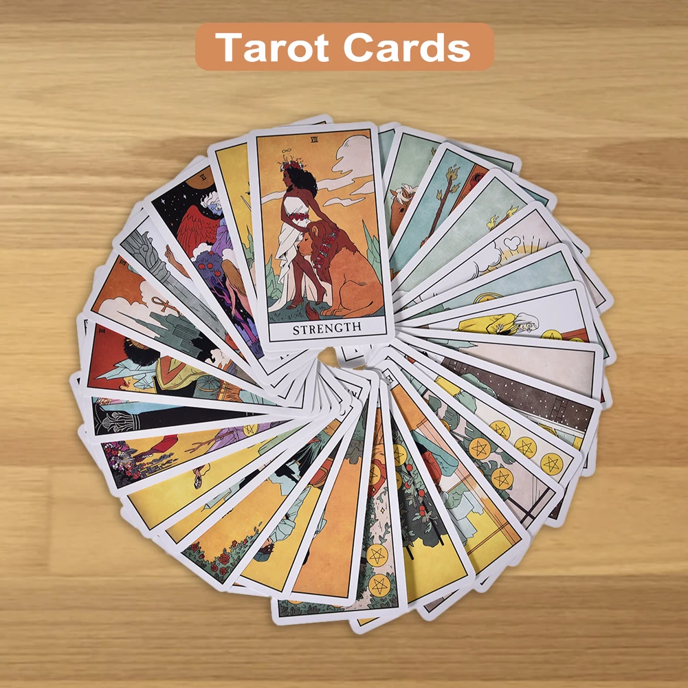 

78pcs Queen Tarot Card Fashion Vibrant Youthful Diversity Female Tarot Game English Divination Tarot ​Family Party Playing Cards